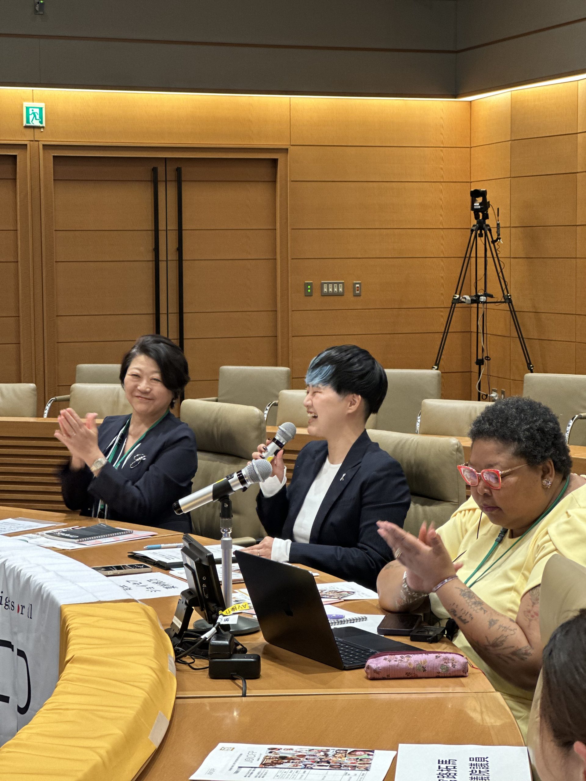 衆議院第一議員会館にて開催されたSRHR for ALL アクション！主催の院内集会「国連 健康の権利に関する特別報告者」基調講演で開会挨拶をするジョイセフ栗林