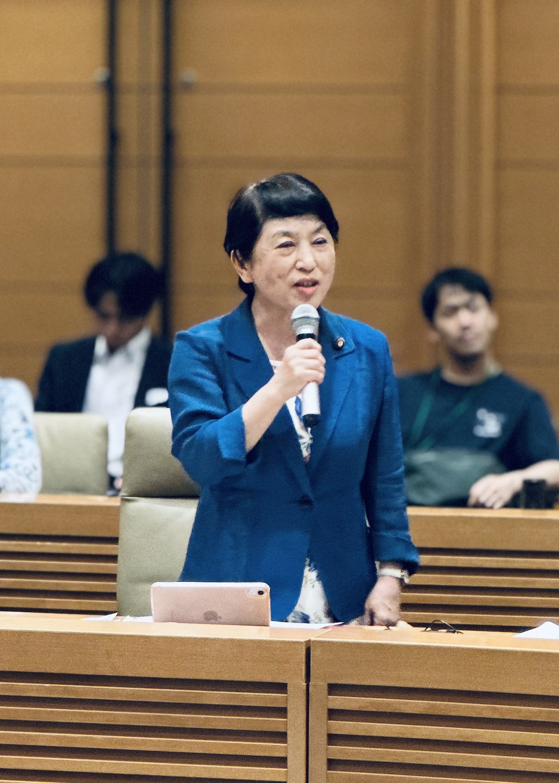 衆議院第一議員会館にて開催されたSRHR for ALL アクション！主催の院内集会「国連 健康の権利に関する特別報告者」基調講演を聞いて所見を述べる福島みずほ参議院議員
